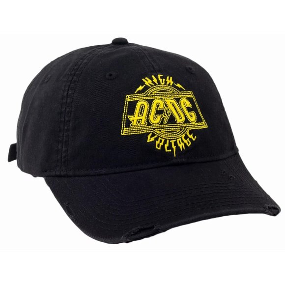 AC/DC Mens AC DC High Voltage Distressed Hat Baseball Cap New With Tags - Picture 2 of 11